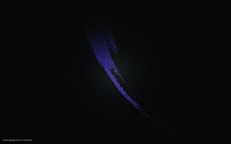 blue hexagonal pattern on black