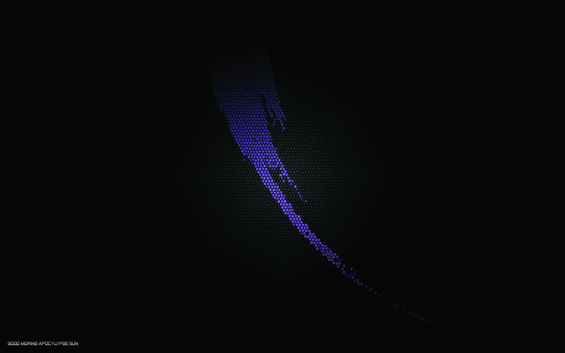blue hexagonal pattern on black