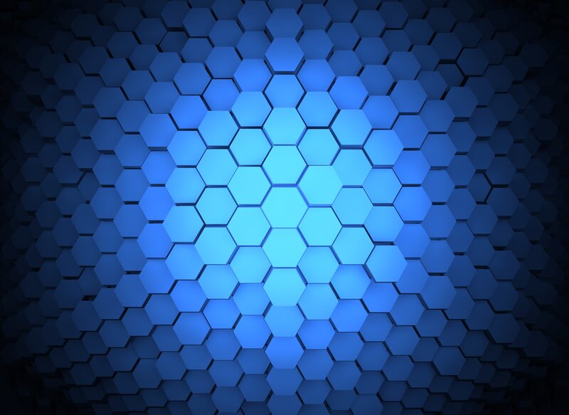 Blue Hexagonal Pattern — Technological