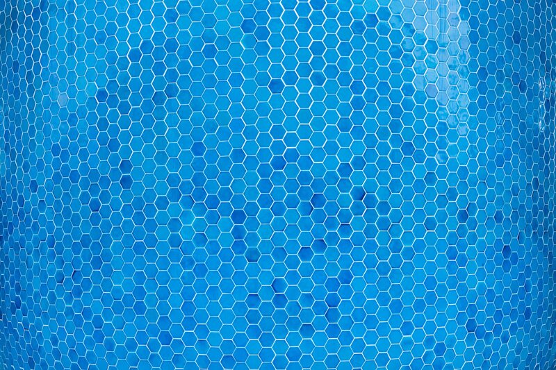 blue hexagonal tile pattern
