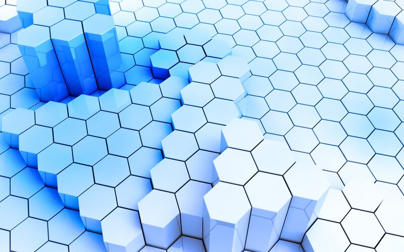 Blue Hexagonal Tiles — Calm