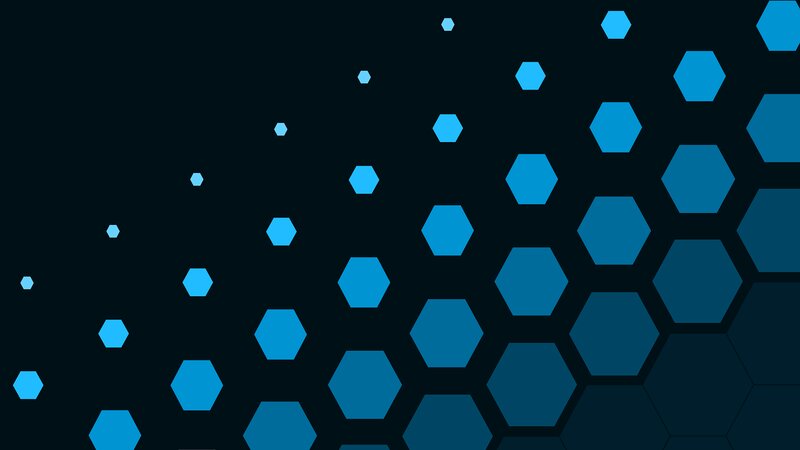 Blue Hexagons on Black
