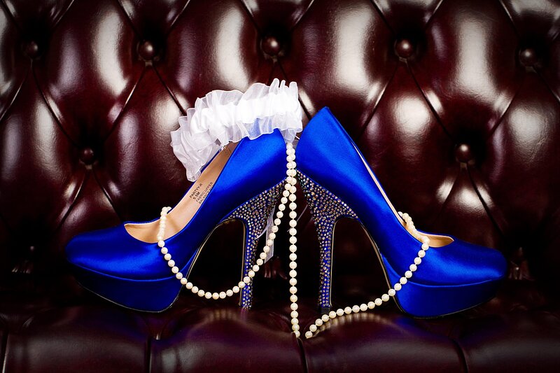 Blue High-heeled Shoes — Elegant