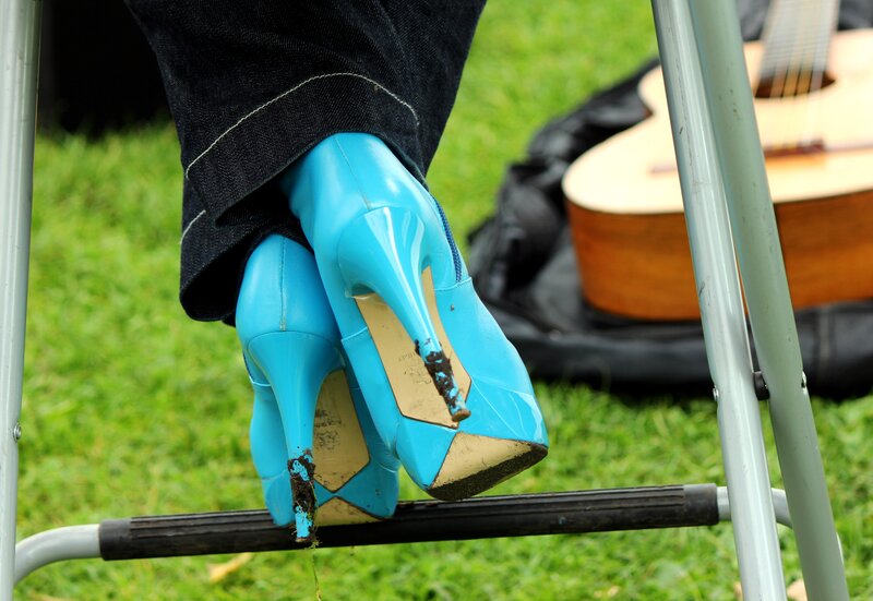 Blue High Heels