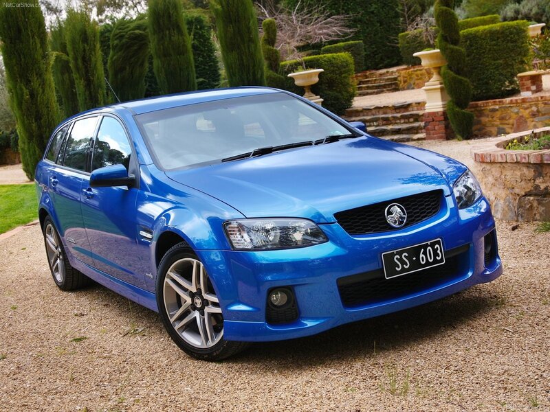 blue Holden Commodore station wagon