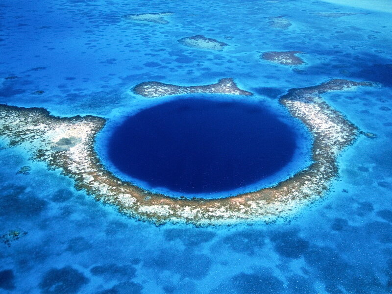 Blue Hole in Ocean — Serene