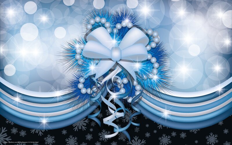 blue holiday bow design