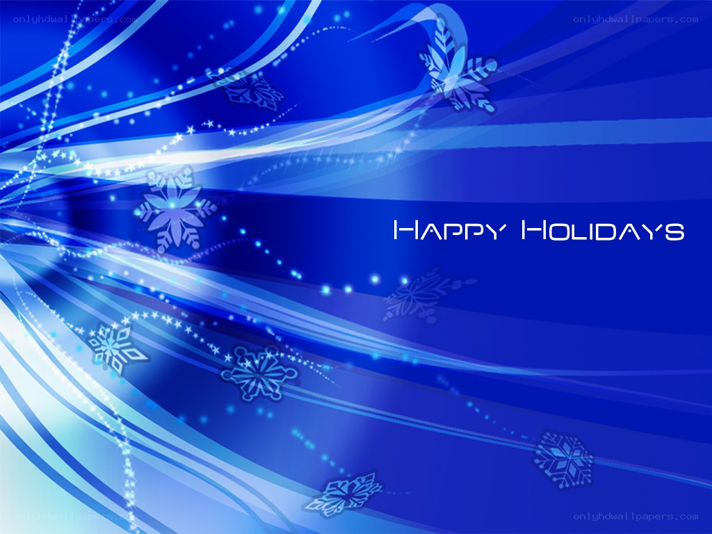 blue holiday greeting