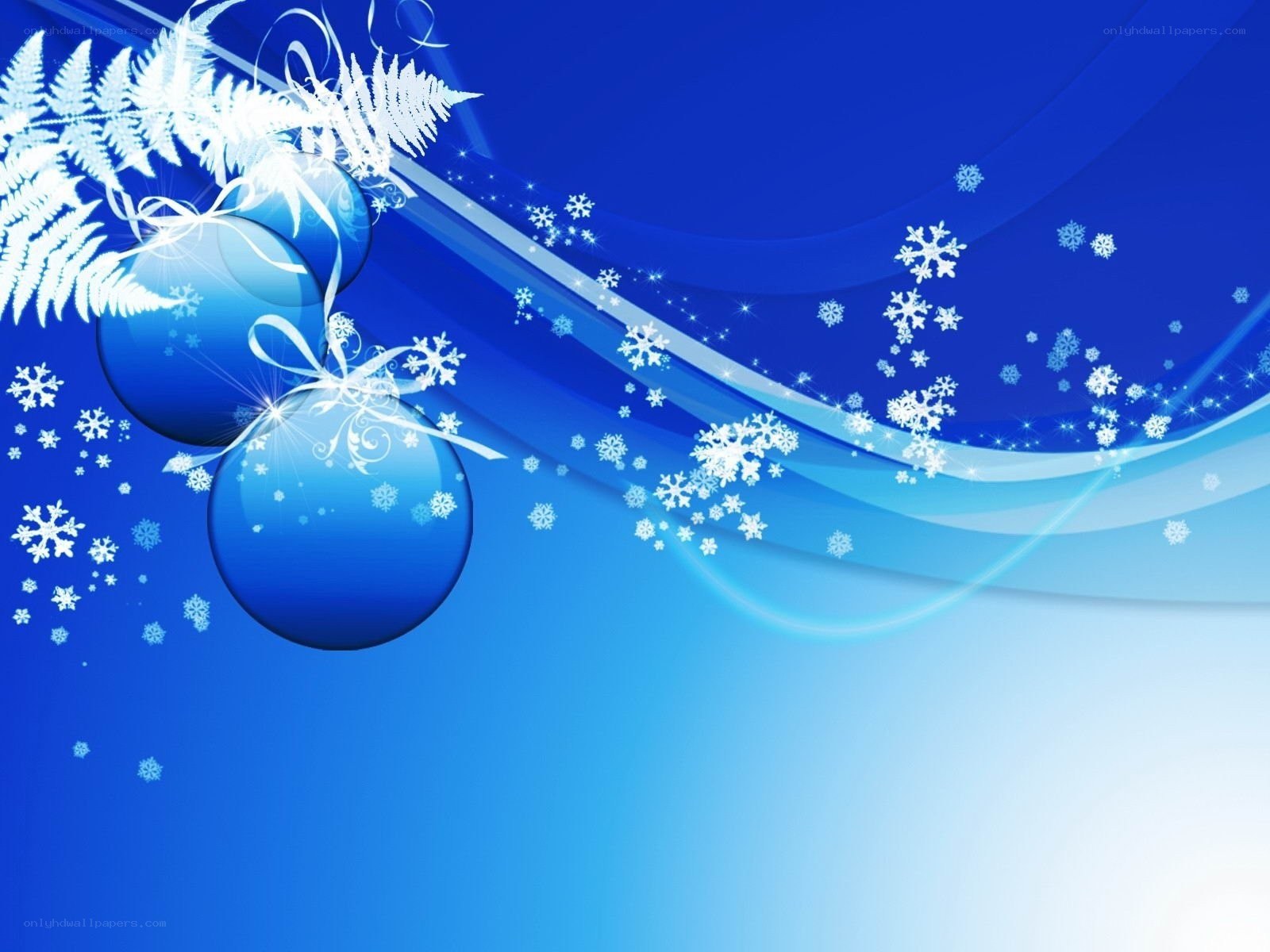 blue holiday ornament background