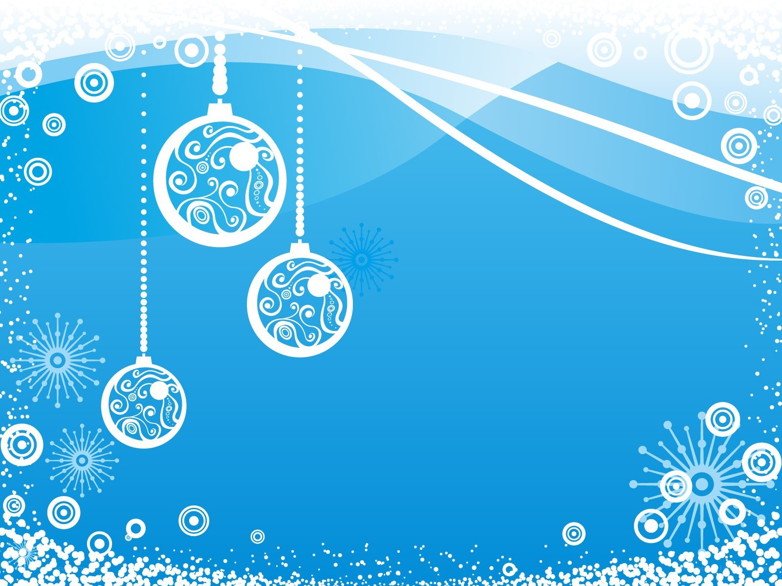 blue holiday ornament background