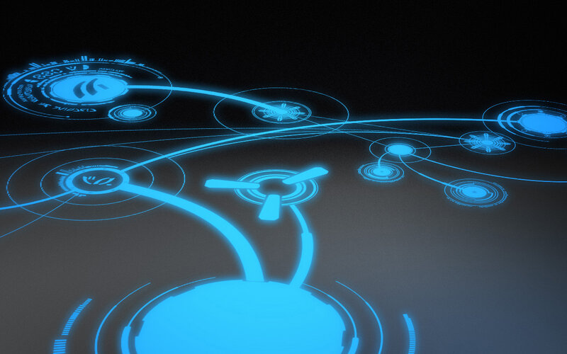 Blue Holographic Interface