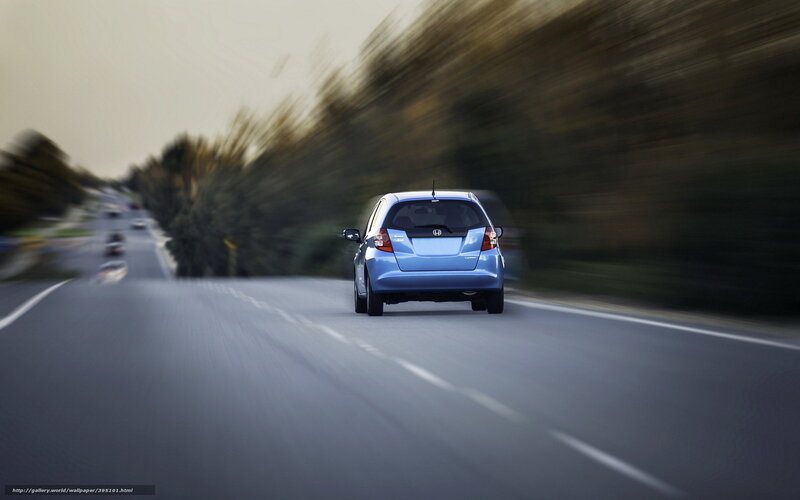 Blue Honda Car