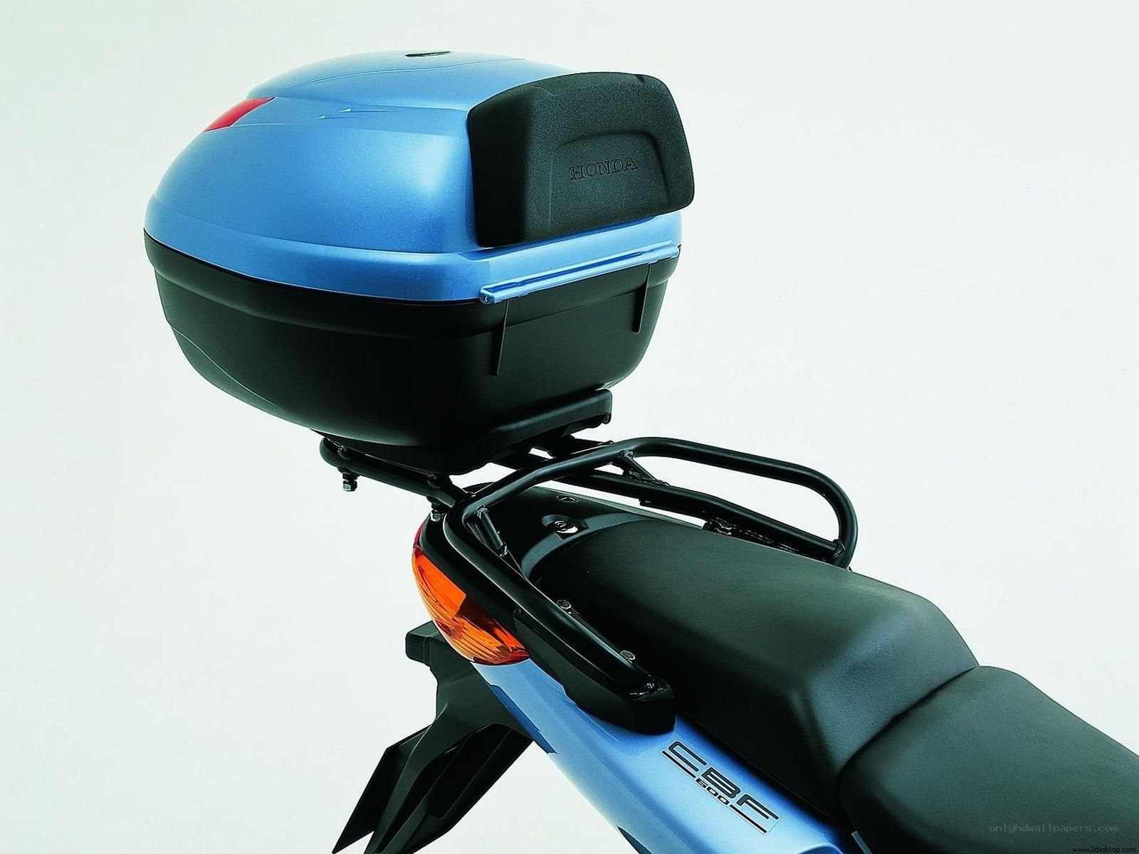 Blue Honda CBF motorcycle
