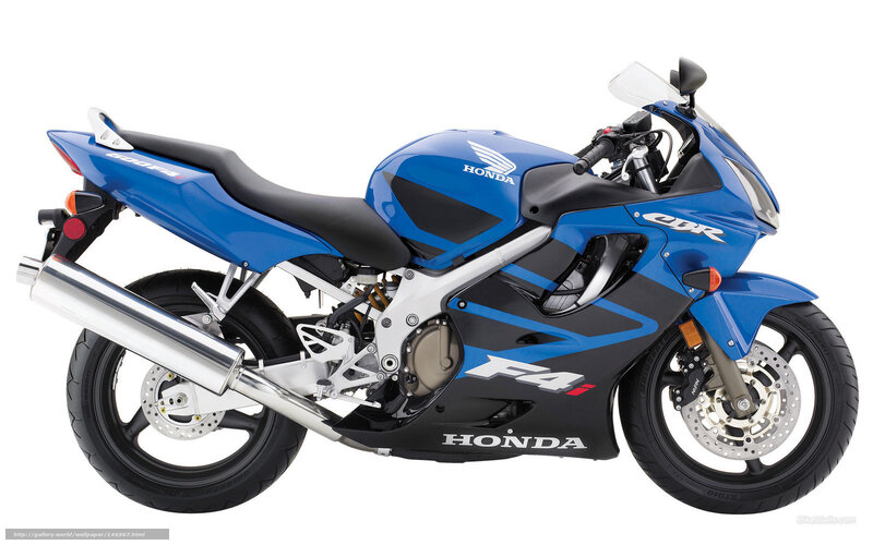 Blue Honda CBR F4i motorcycle