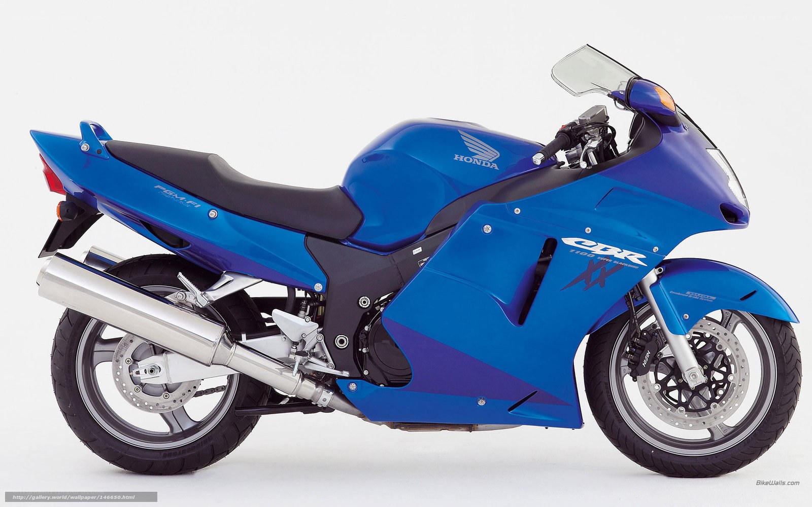 Blue Honda CBR1100XX motorcycle