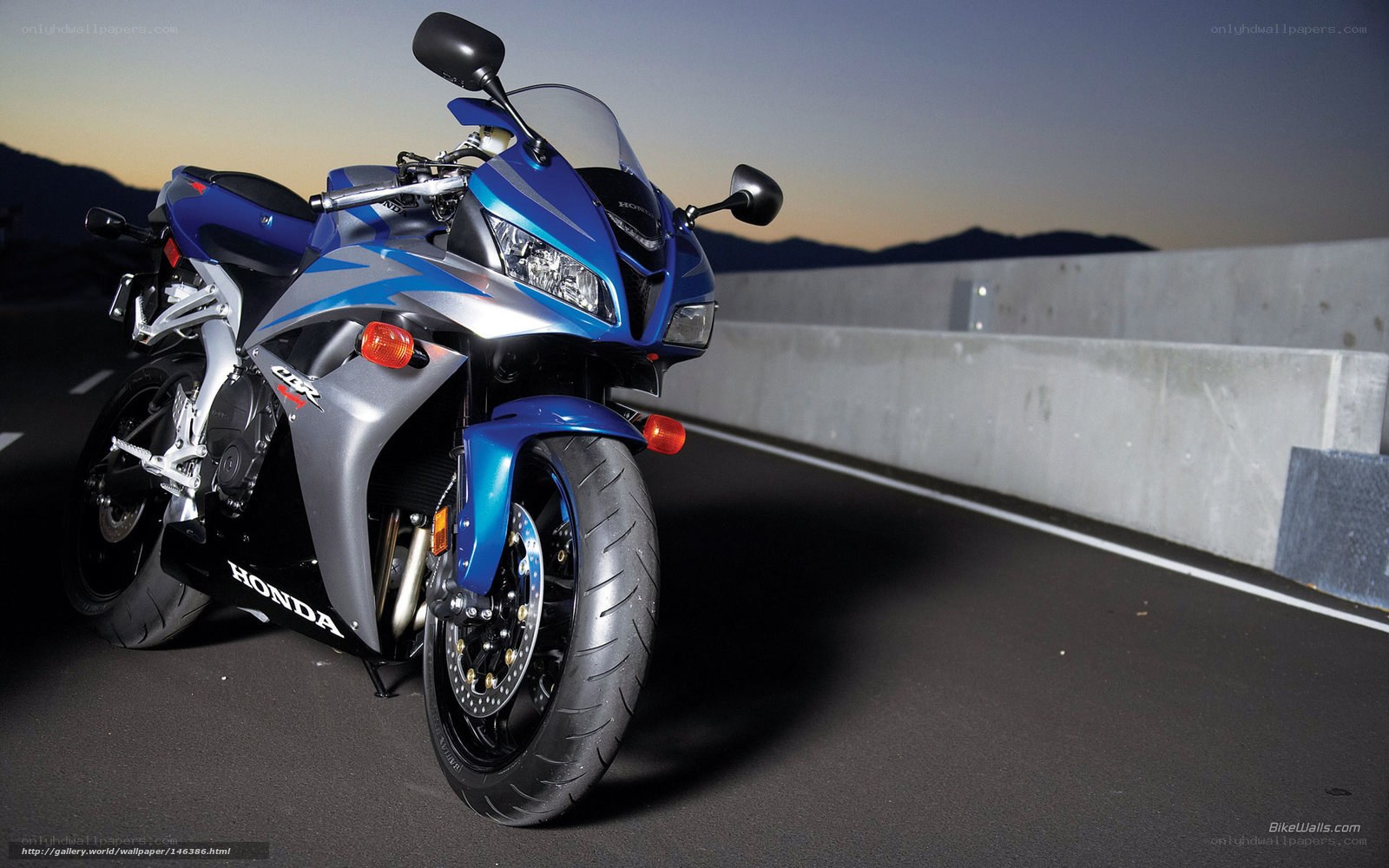 Blue Honda CBR600RR motorcycle