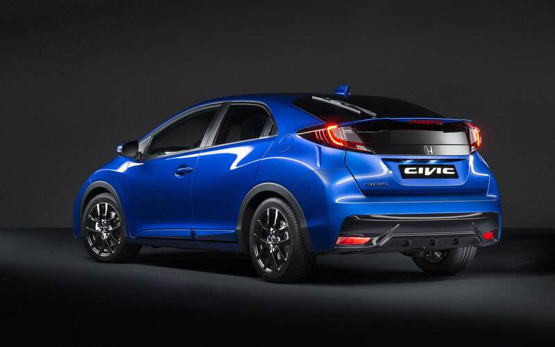 Blue Honda Civic Car — Dramatic