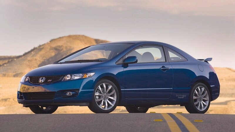 blue honda civic coupe
