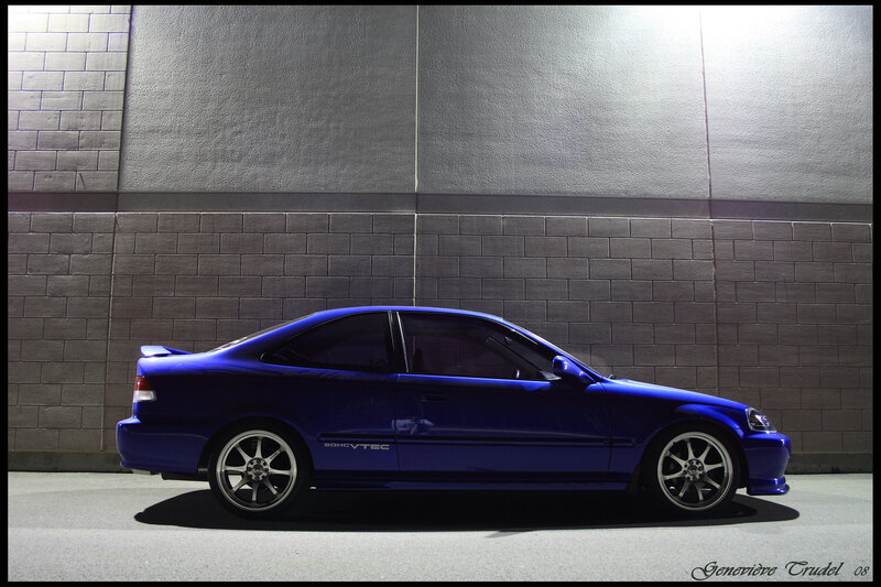blue honda civic coupe