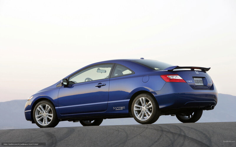 Blue Honda Civic Coupe — Dramatic