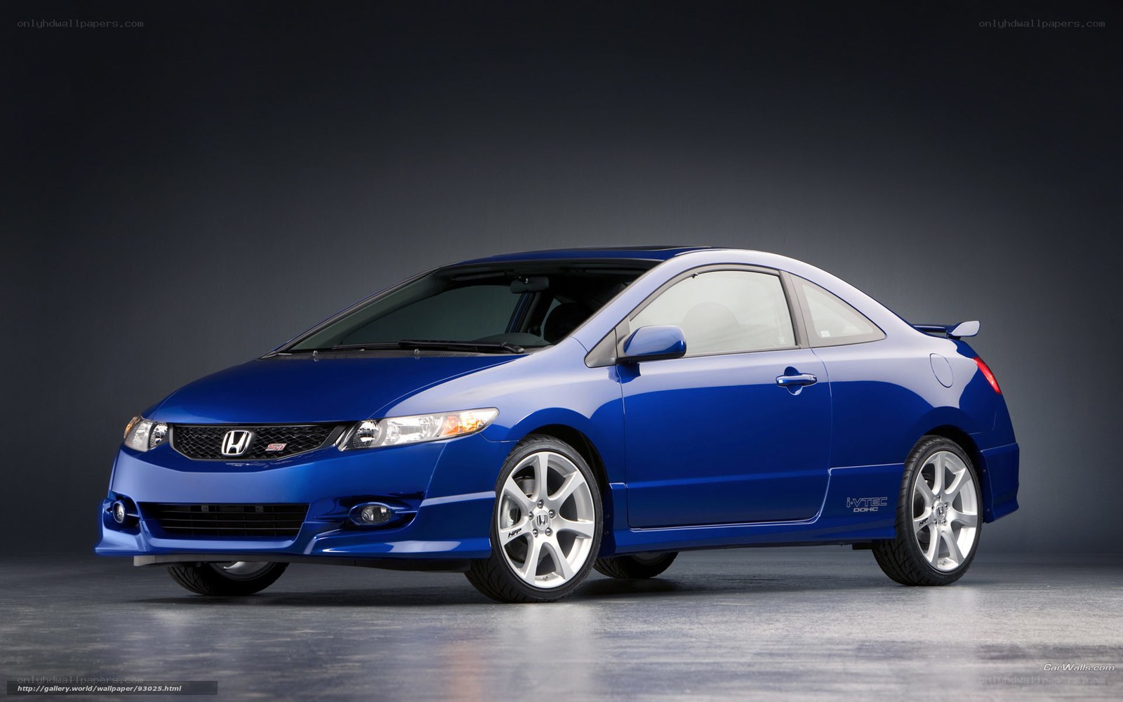 blue honda civic coupe