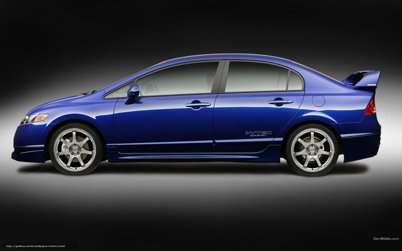 Blue Honda Civic — Dramatic