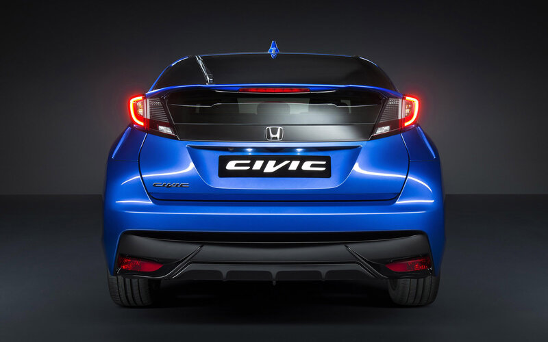 Blue Honda Civic Hatchback — Dramatic