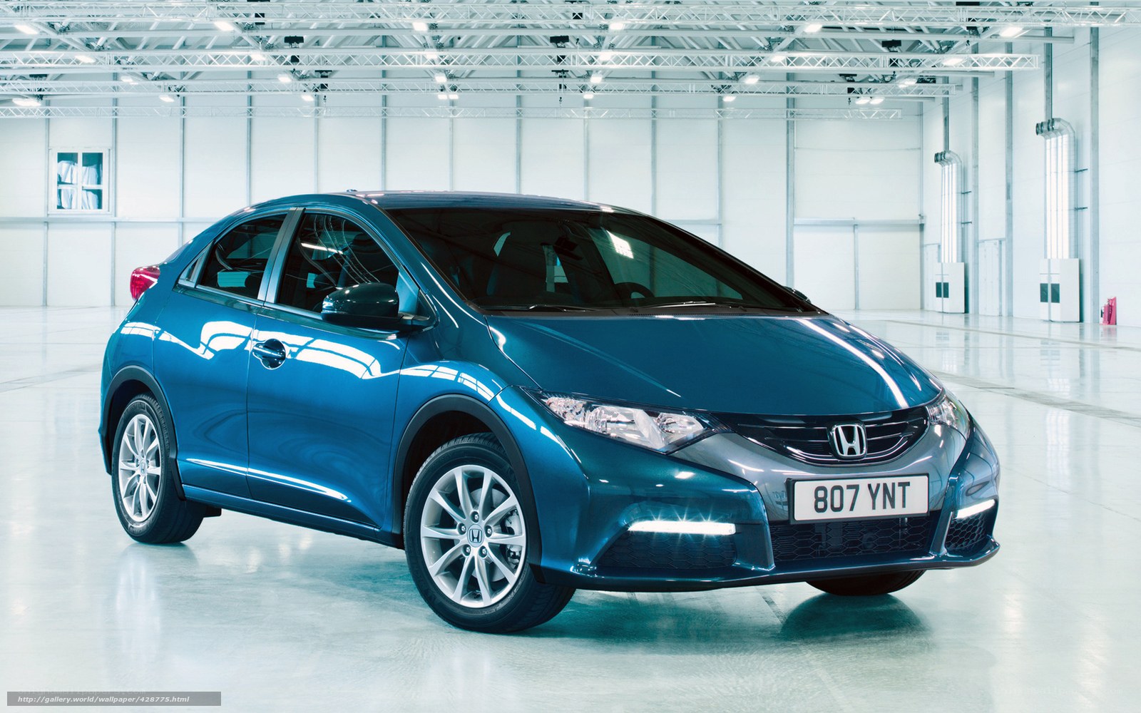 Blue Honda Civic Hatchback