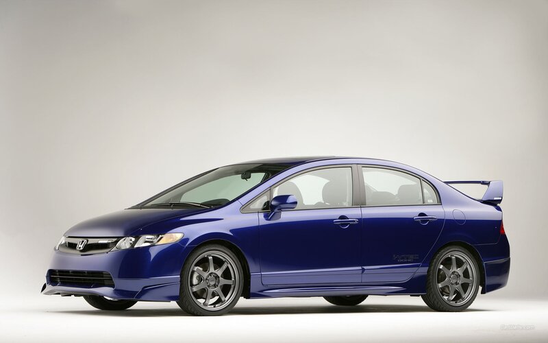blue honda civic sedan