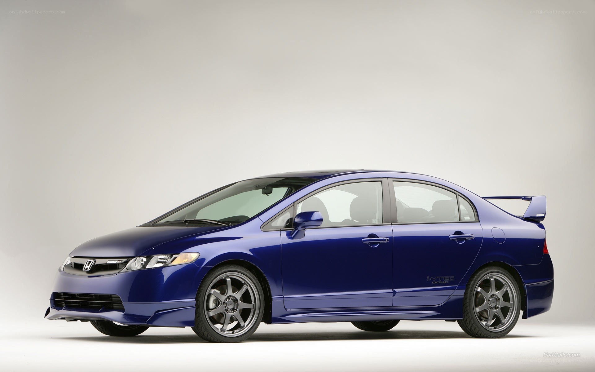 blue honda civic sedan