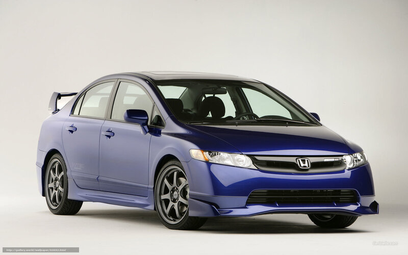 blue honda civic sedan