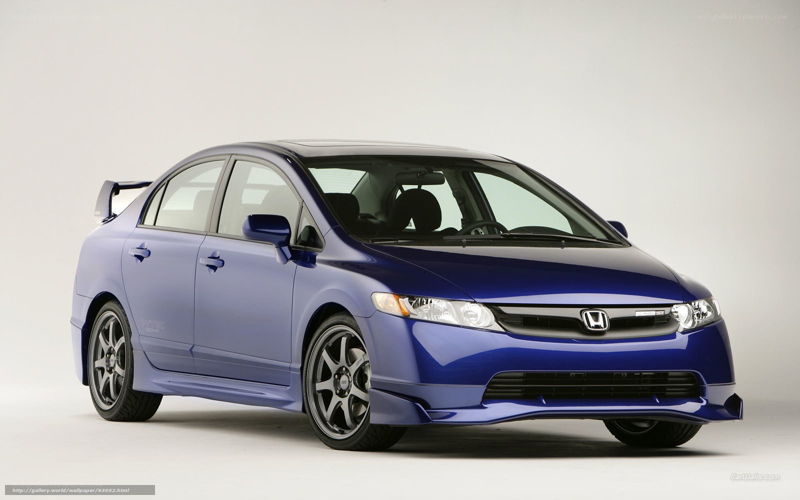 blue honda civic sedan