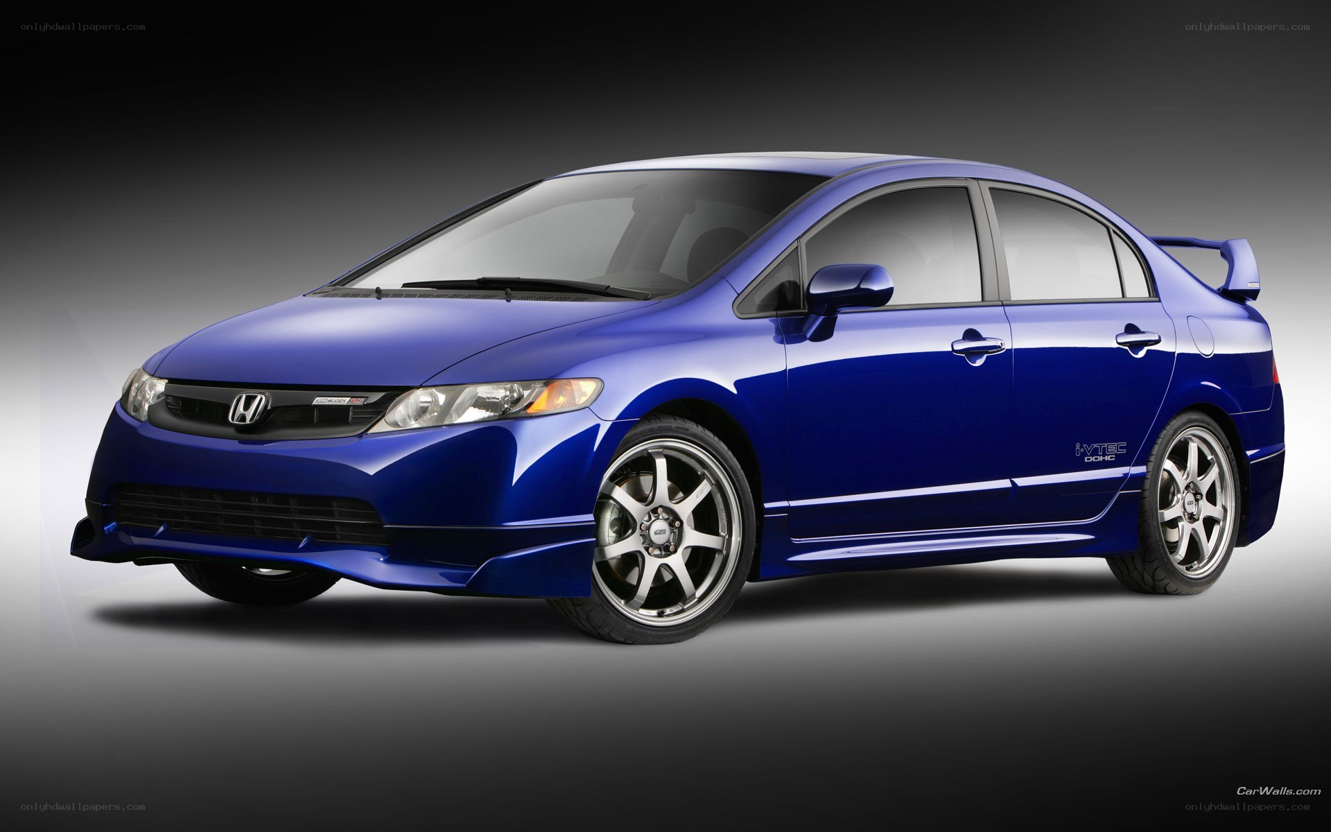 blue honda civic si
