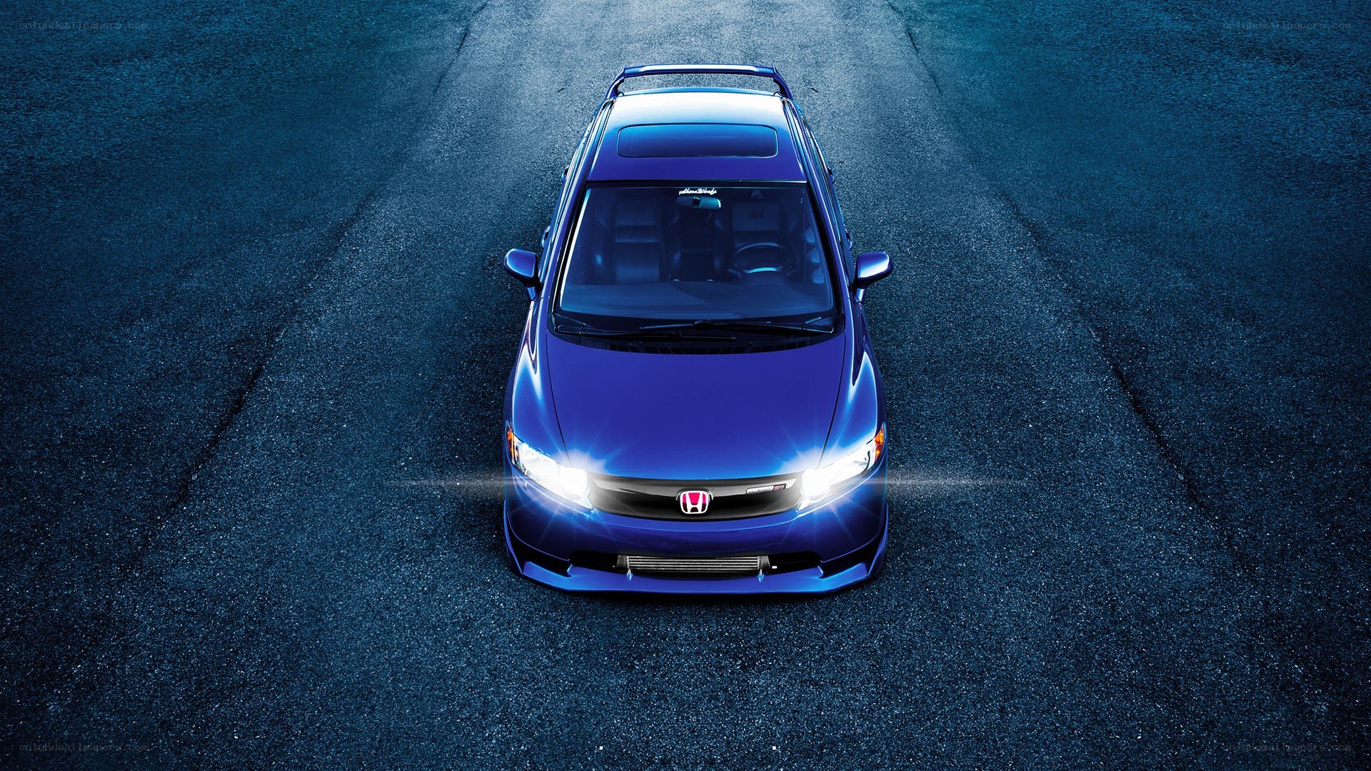 blue honda civic si