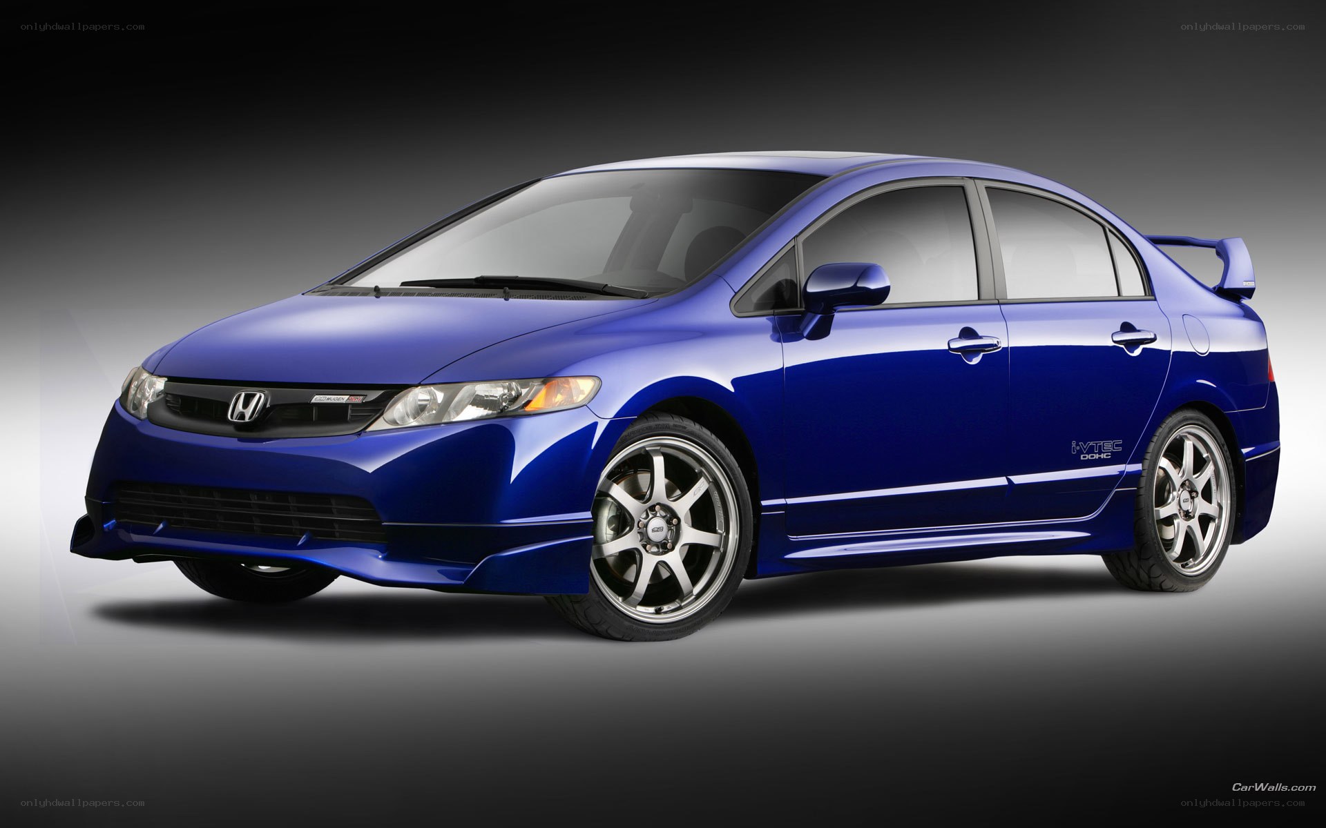 blue honda civic si