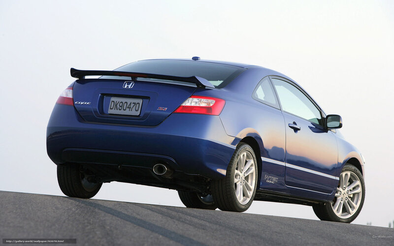 Blue Honda Civic Si — Dramatic, Sunset, Photograph