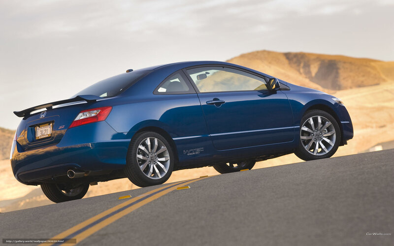 Blue Honda Civic Si — Dramatic, Sunset