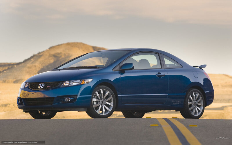 Blue Honda Civic Si — Dramatic