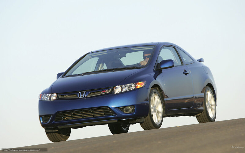 Blue Honda Civic Si — Dynamic