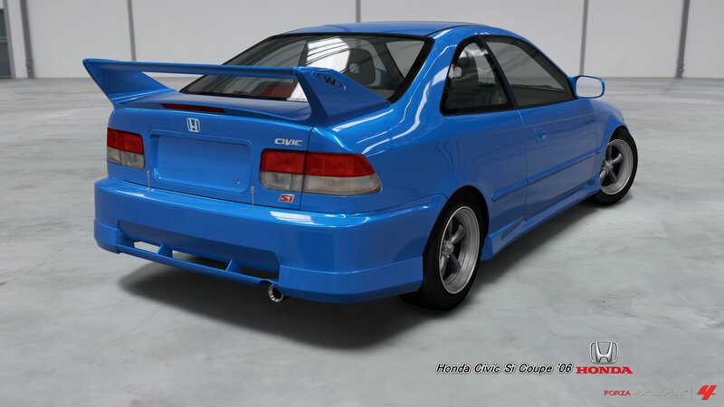Blue Honda Civic Si — Neutral, 3d Render, Car