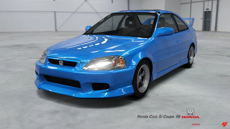 Blue Honda Civic Si — Neutral, 3d Render