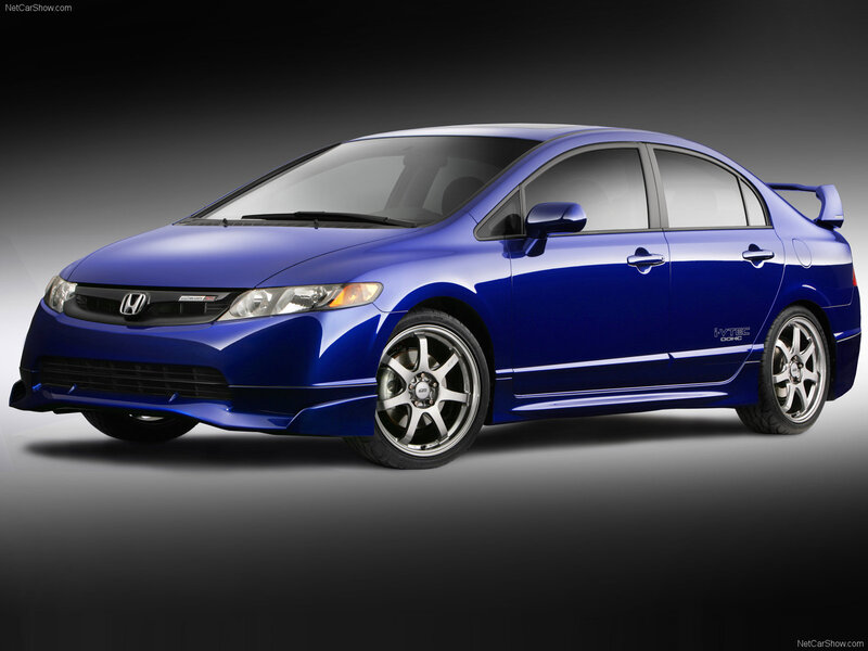 blue honda civic si sedan