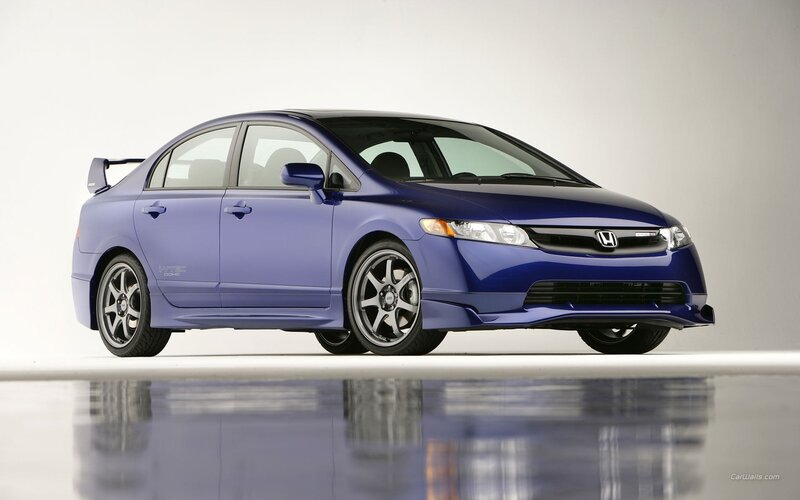 blue honda civic si sedan