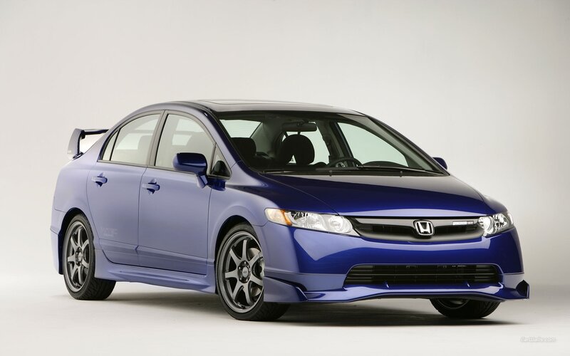 blue honda civic si sedan