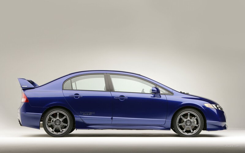 blue honda civic si sedan