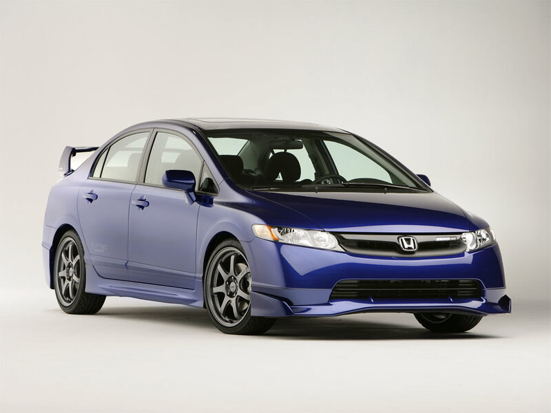 blue honda civic si sedan