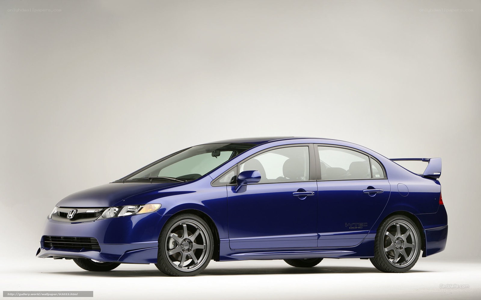 blue honda civic si sedan