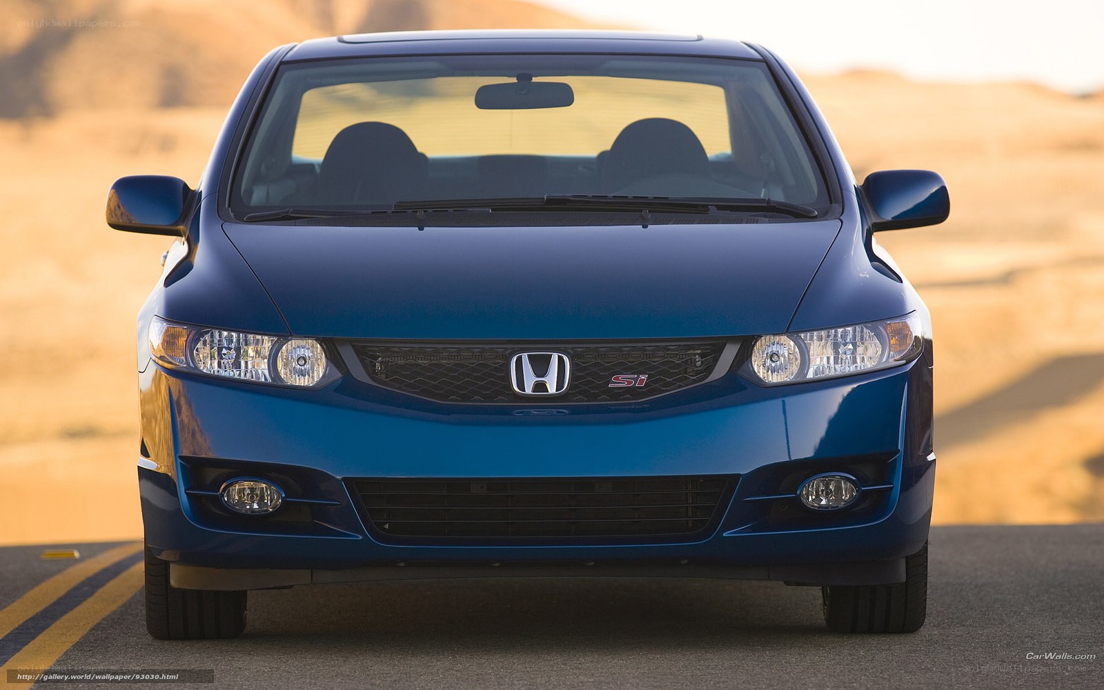 Blue Honda Civic Si