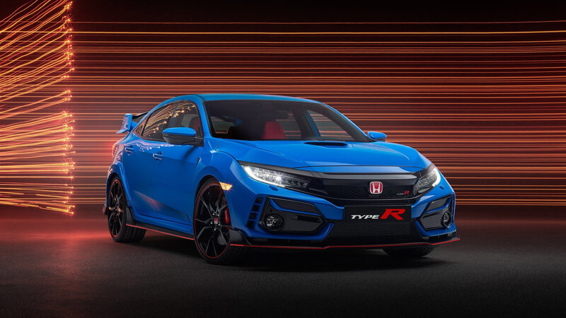 Blue Honda Civic Type R — Dramatic