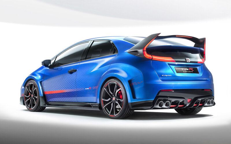 Blue Honda Civic Type R — Dynamic, Photograph